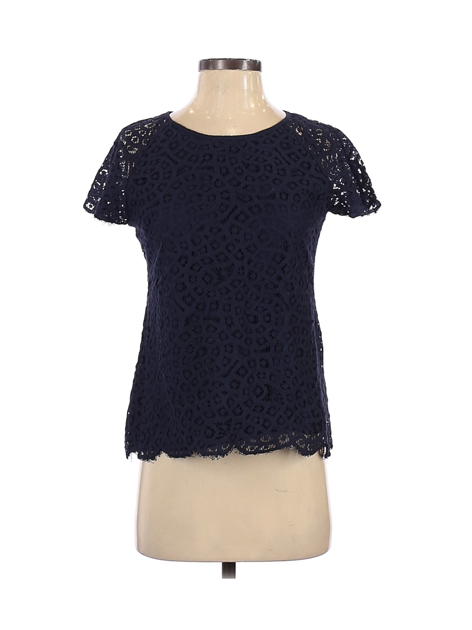 Solitaire Women Blue Short Sleeve Blouse S | eBay
