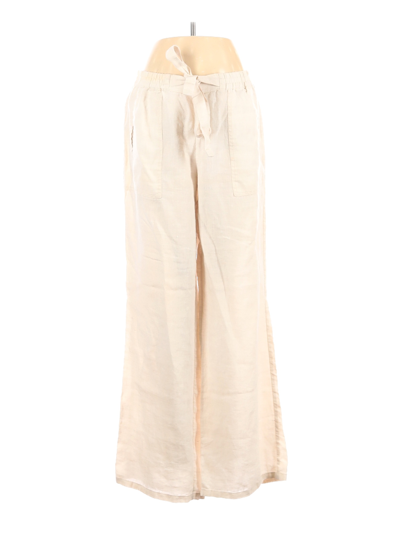 Workshop by Andrea Jovine 100% Linen Ivory Linen Pants Size M - 65% off ...