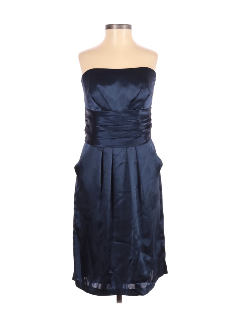 David's Bridal 100 Polyester Solid Blue Cocktail Dress Size 6 81 off thredUP
