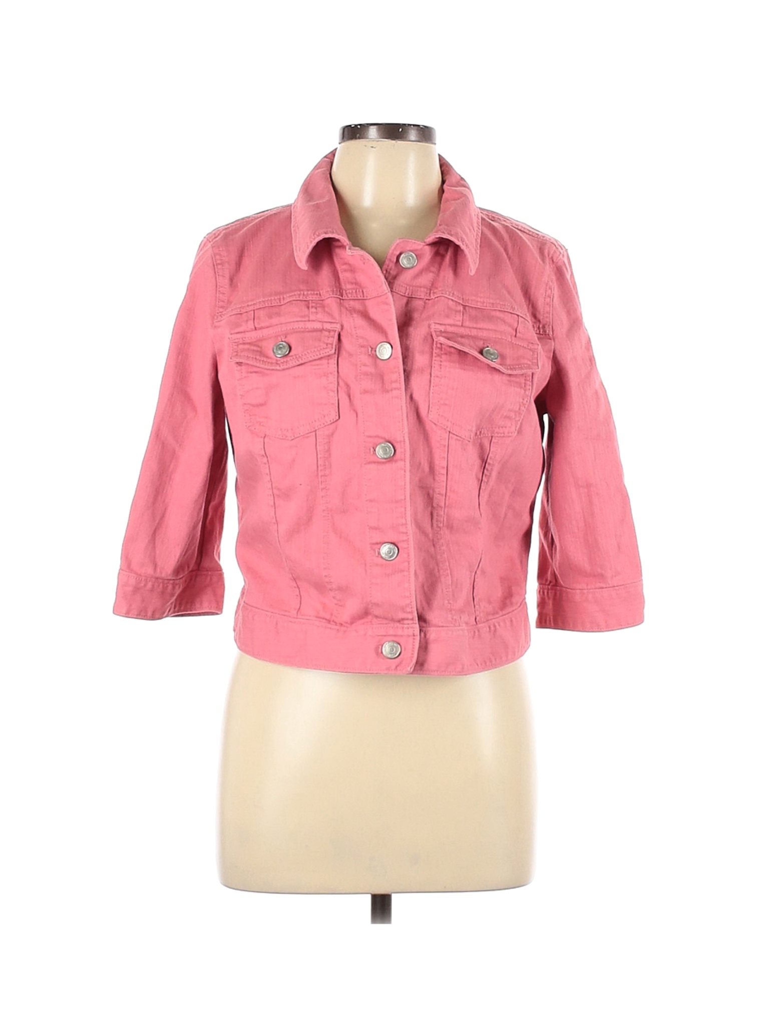 loft pink denim jacket