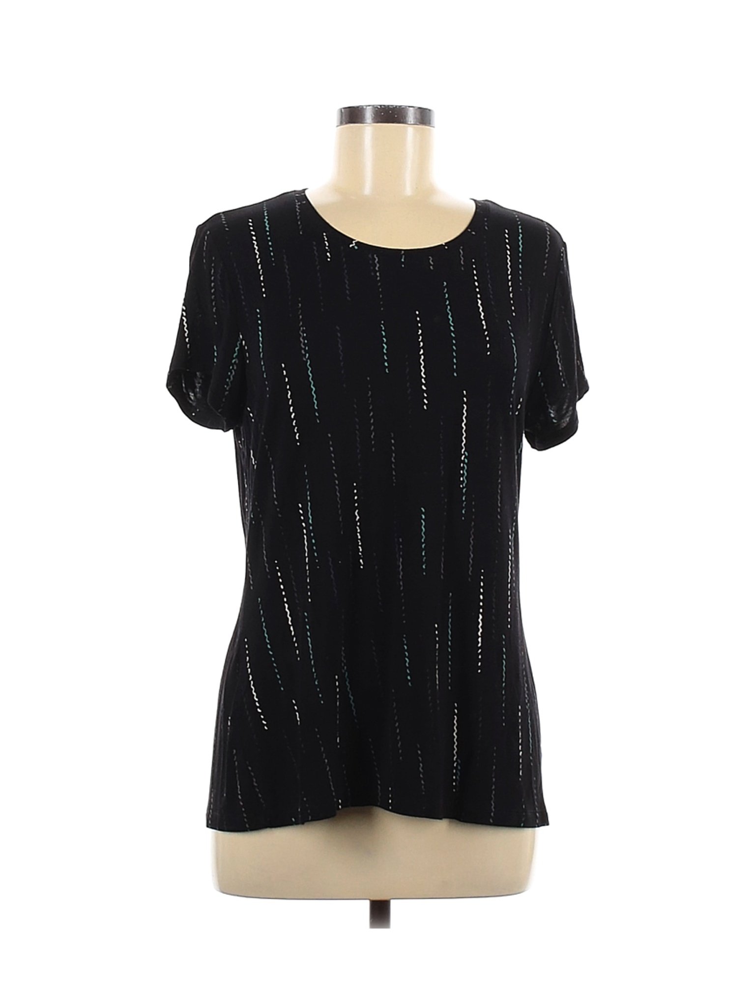 Apt. 9 Women Black Short Sleeve T-Shirt L | eBay