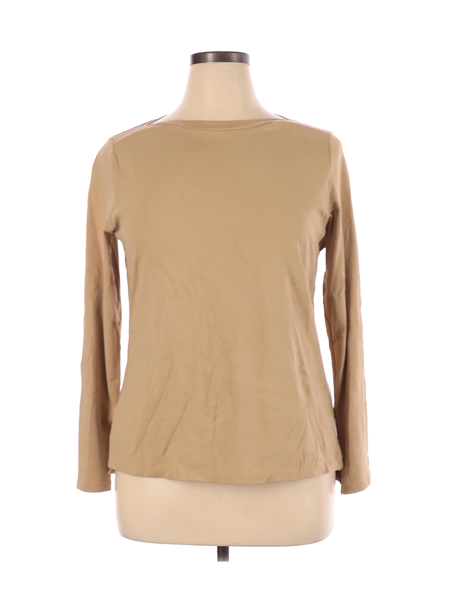 Lauren by Ralph Lauren Women Brown Long Sleeve T-Shirt 1X Plus | eBay