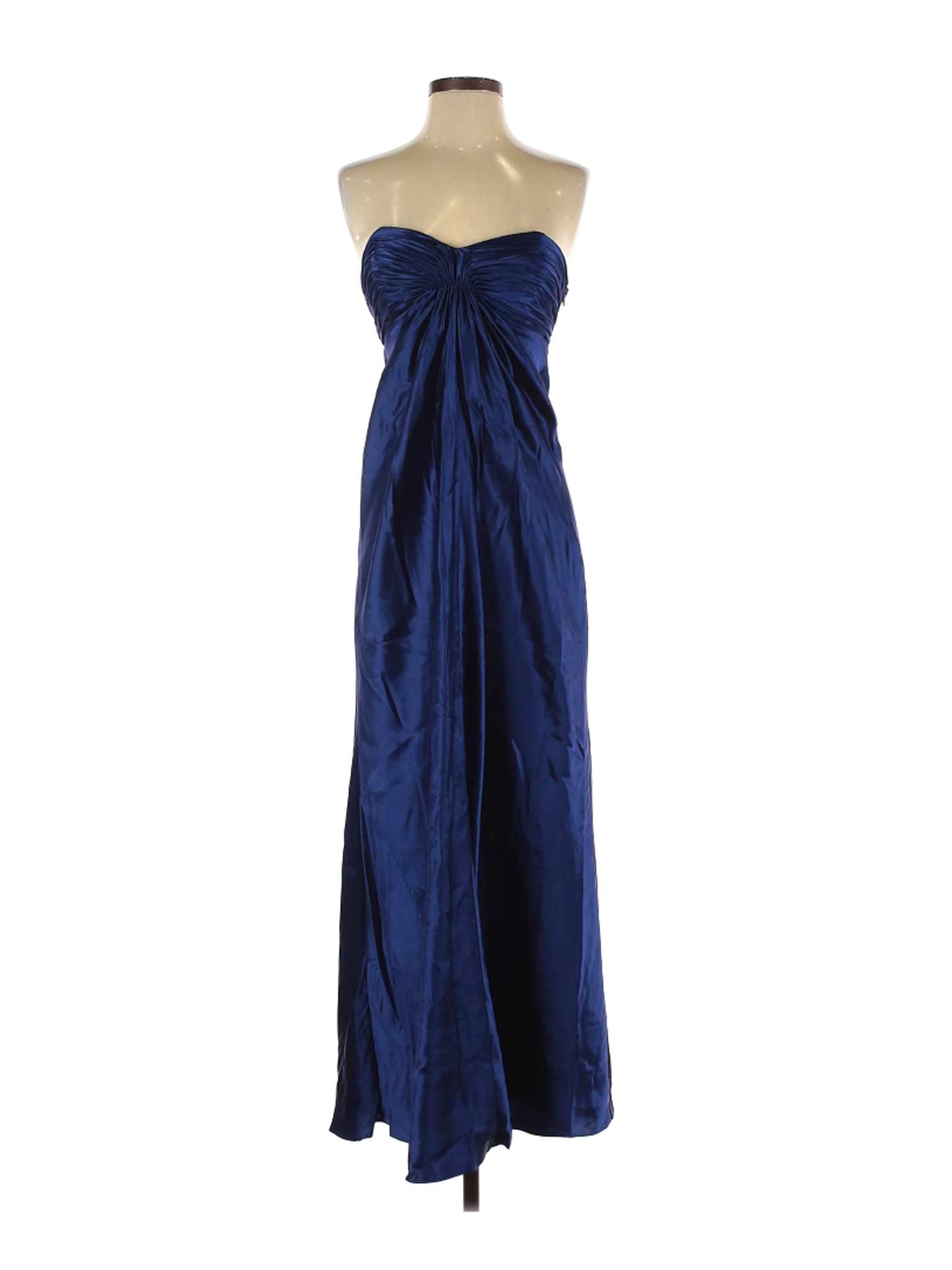 Laundry by Shelli Segal 100% Silk Solid Blue Cocktail Dress Size 2 - 80 ...