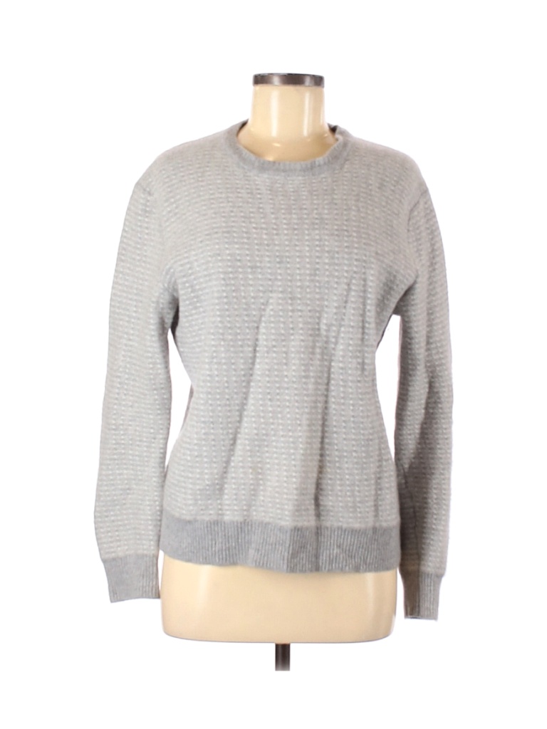 Saks Fifth Avenue 100% Cashmere Color Block Gray Cashmere Pullover ...