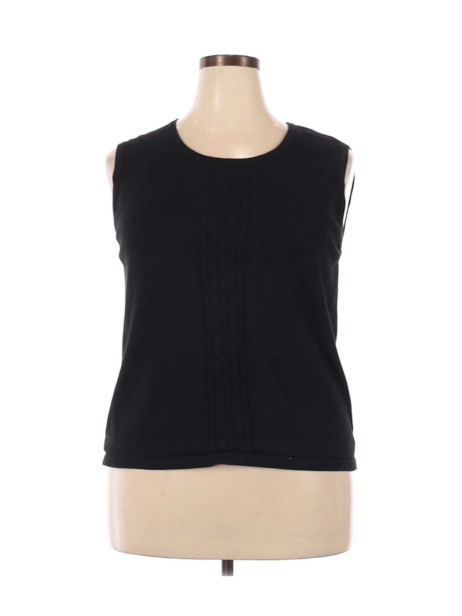 Evan Picone Solid Black Pullover Sweater Size 2X (Plus) - 77% off | thredUP