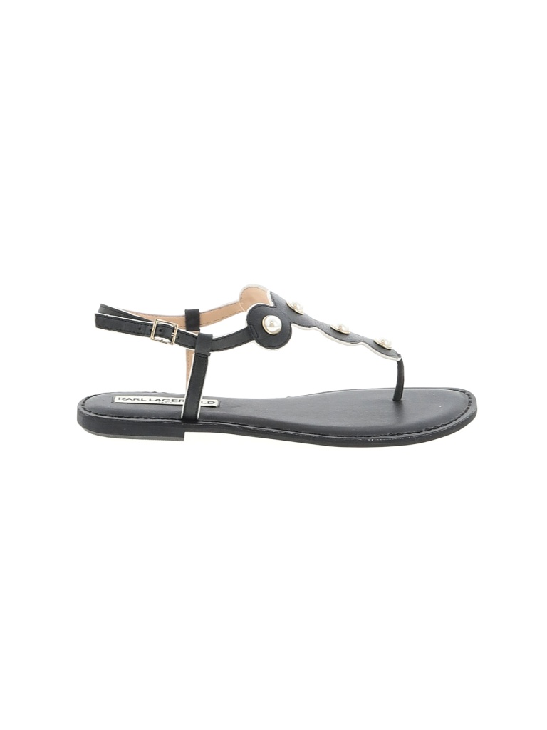 Karl Lagerfeld Paris Solid Black Sandals Size 8 1/2 - 71% off | thredUP