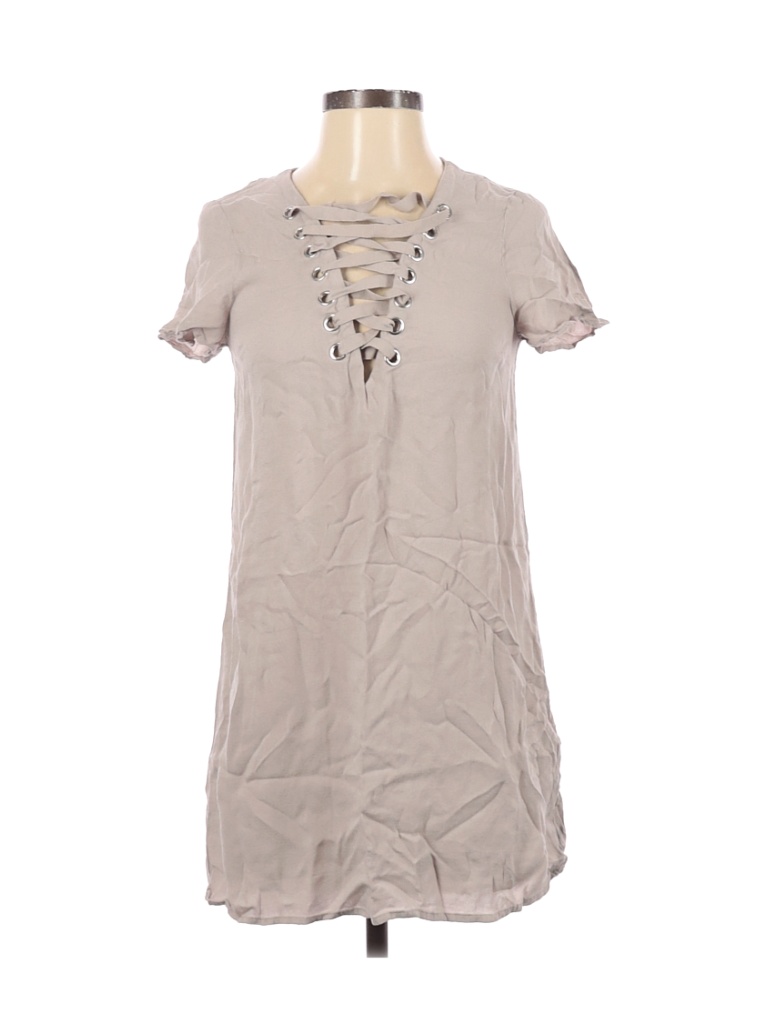 Forever 21 100% Rayon Gray Casual Dress Size S - photo 1