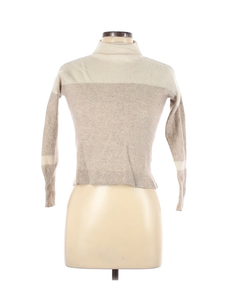 Tahari 100% Cashmere Color Block Ivory Cashmere Pullover Sweater Size L ...