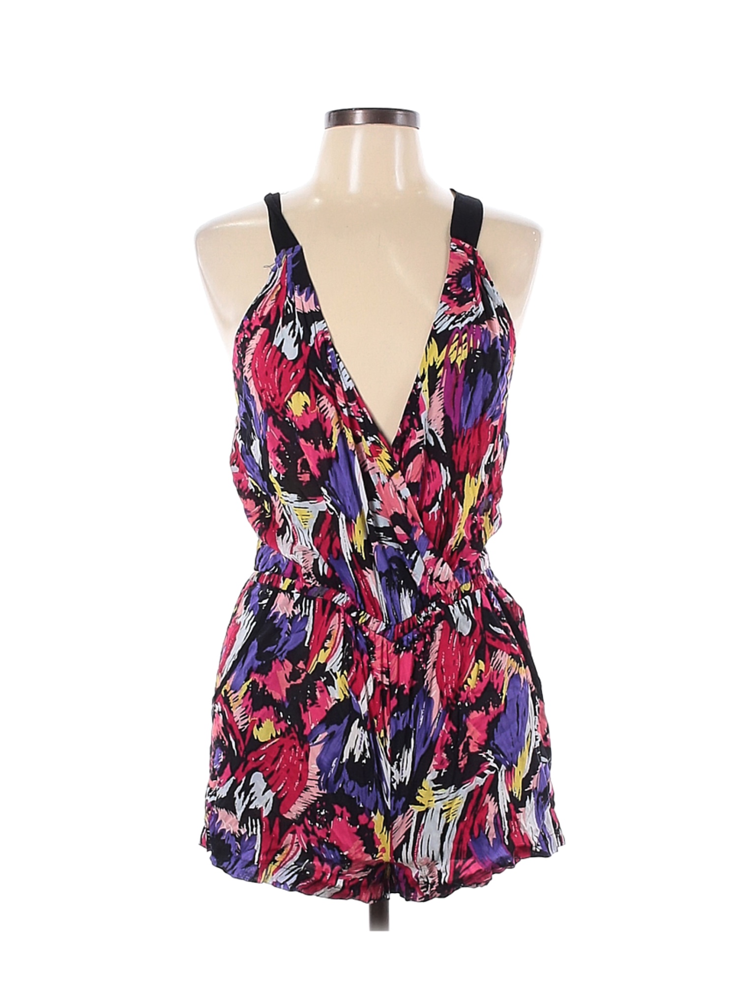 Cotton Candy 100% Rayon Purple Romper Size L