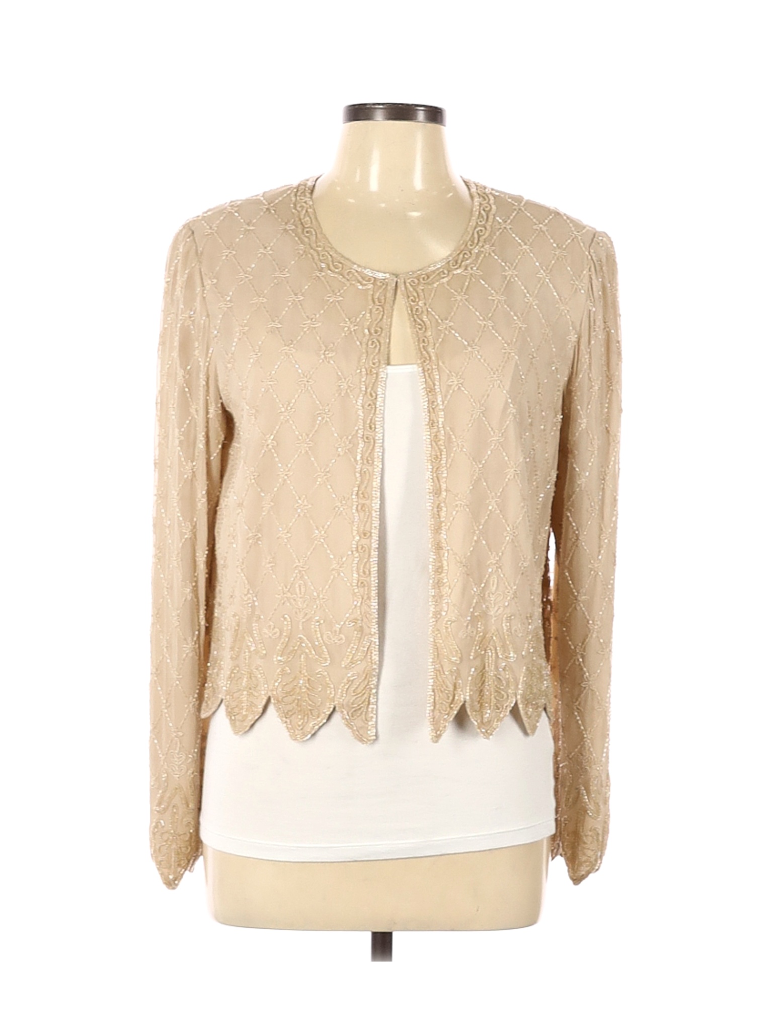 Adrianna Papell Women Brown Silk Blazer 12 | eBay