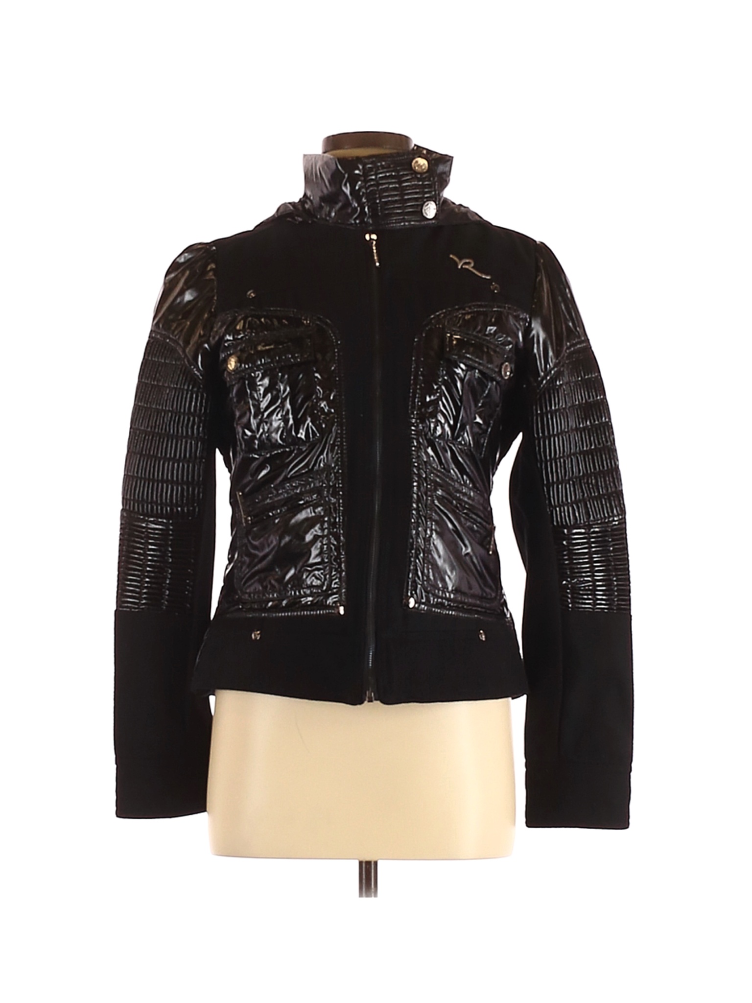 Rocawear Women Black Faux Leather Jacket M | eBay
