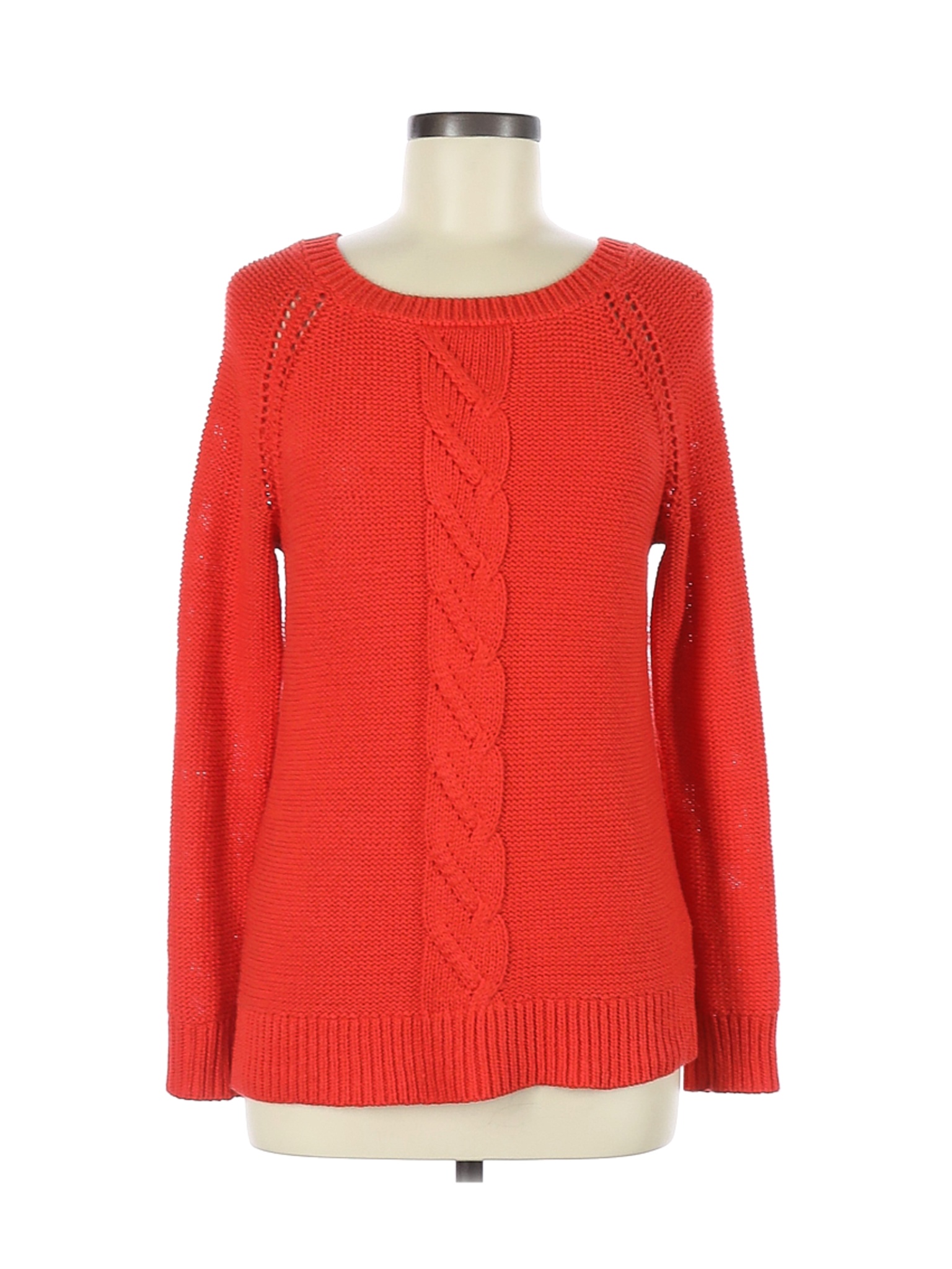 Apt. 9 100% Acrylic Color Block Solid Red Pullover Sweater Size M - 55% ...