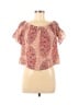 Madewell 100% Silk Pink Short Sleeve Silk Top Size M - photo 1