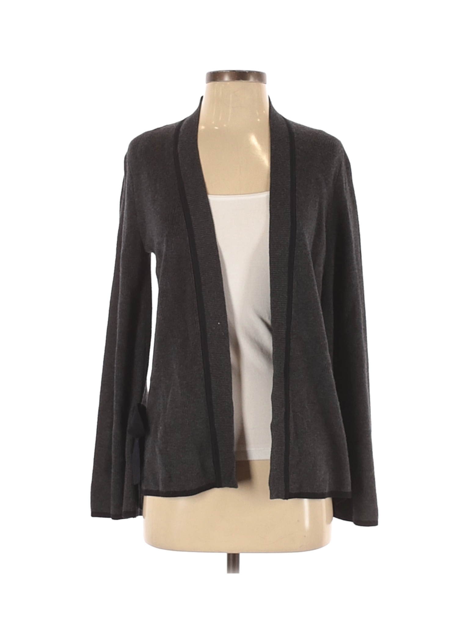 CeCe Solid Black Gray Cardigan Size XS - 78% off | thredUP