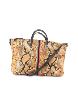 Clare V. Tan Spring Snake Attache Tote