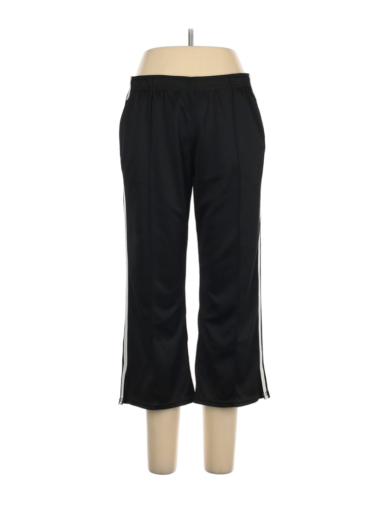 Athletic Works 100% Polyester Solid Black Track Pants Size L - 44% off ...