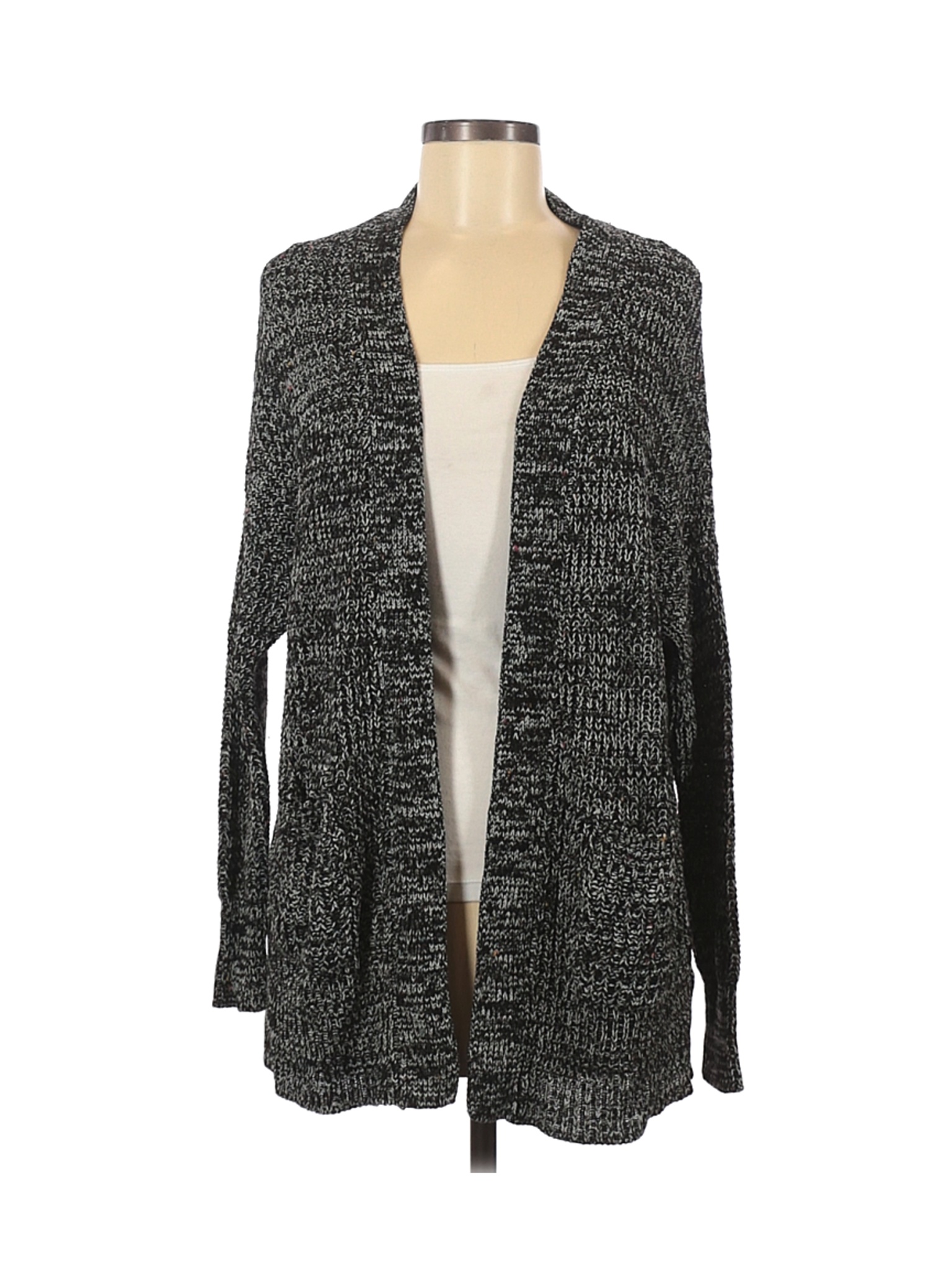 Takeout 100% Acrylic Color Block Marled Black Cardigan Size S - 75% off ...