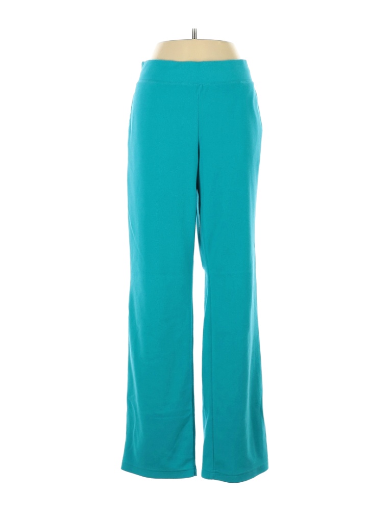 Athletic Works 100% Polyester Solid Blue Fleece Pants Size M - 50% off ...