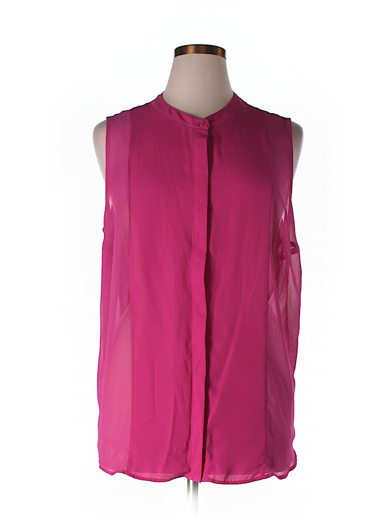 Apt. 9 100% Polyester Solid Pink Sleeveless Blouse Size 2X (Plus) - 73% ...