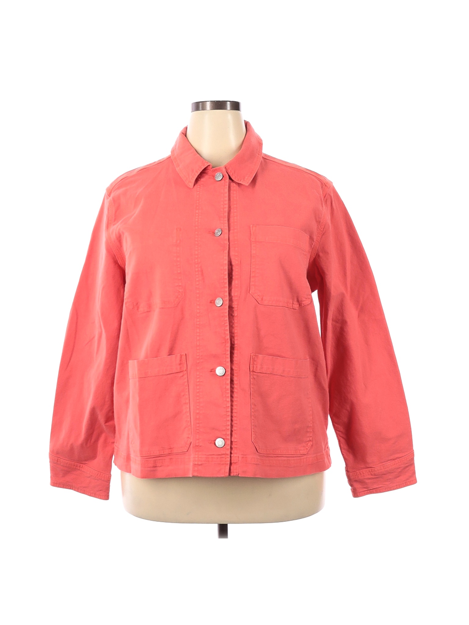 gap pink denim jacket