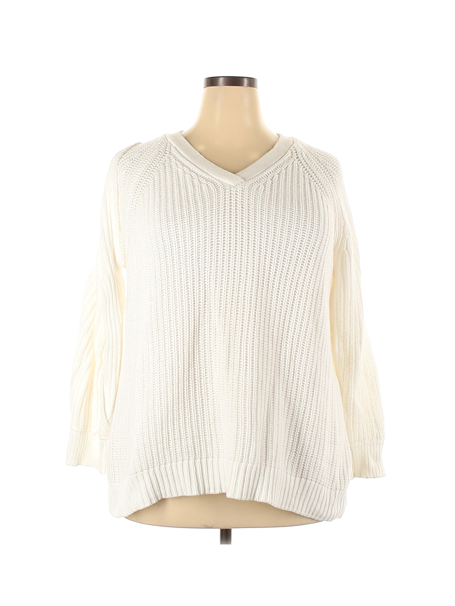 Lane Bryant Solid Ivory White Pullover Sweater Size 18 - 20 Plus (Plus ...