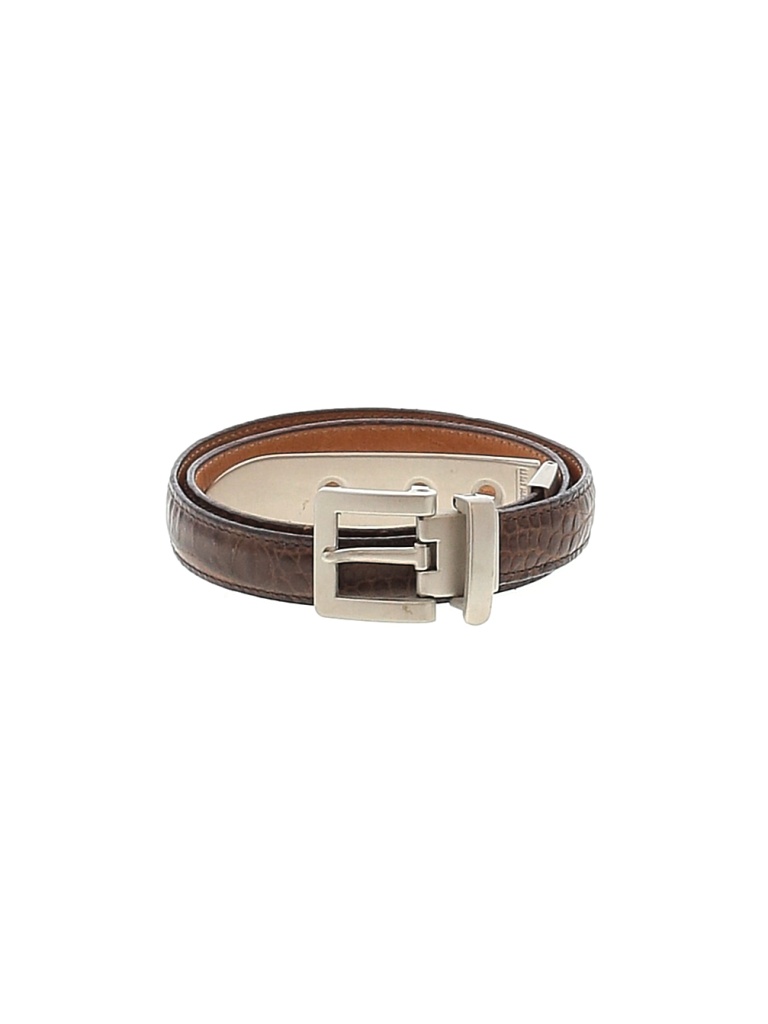Joan & David 100% Cow Leather Brown Leather Belt One Size - photo 1
