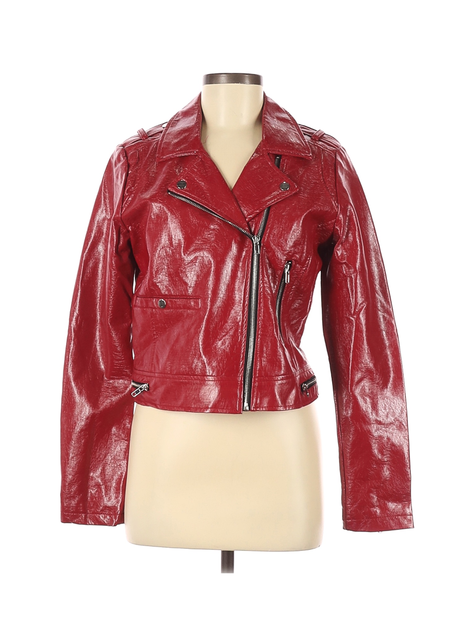 wild fable red leather jacket
