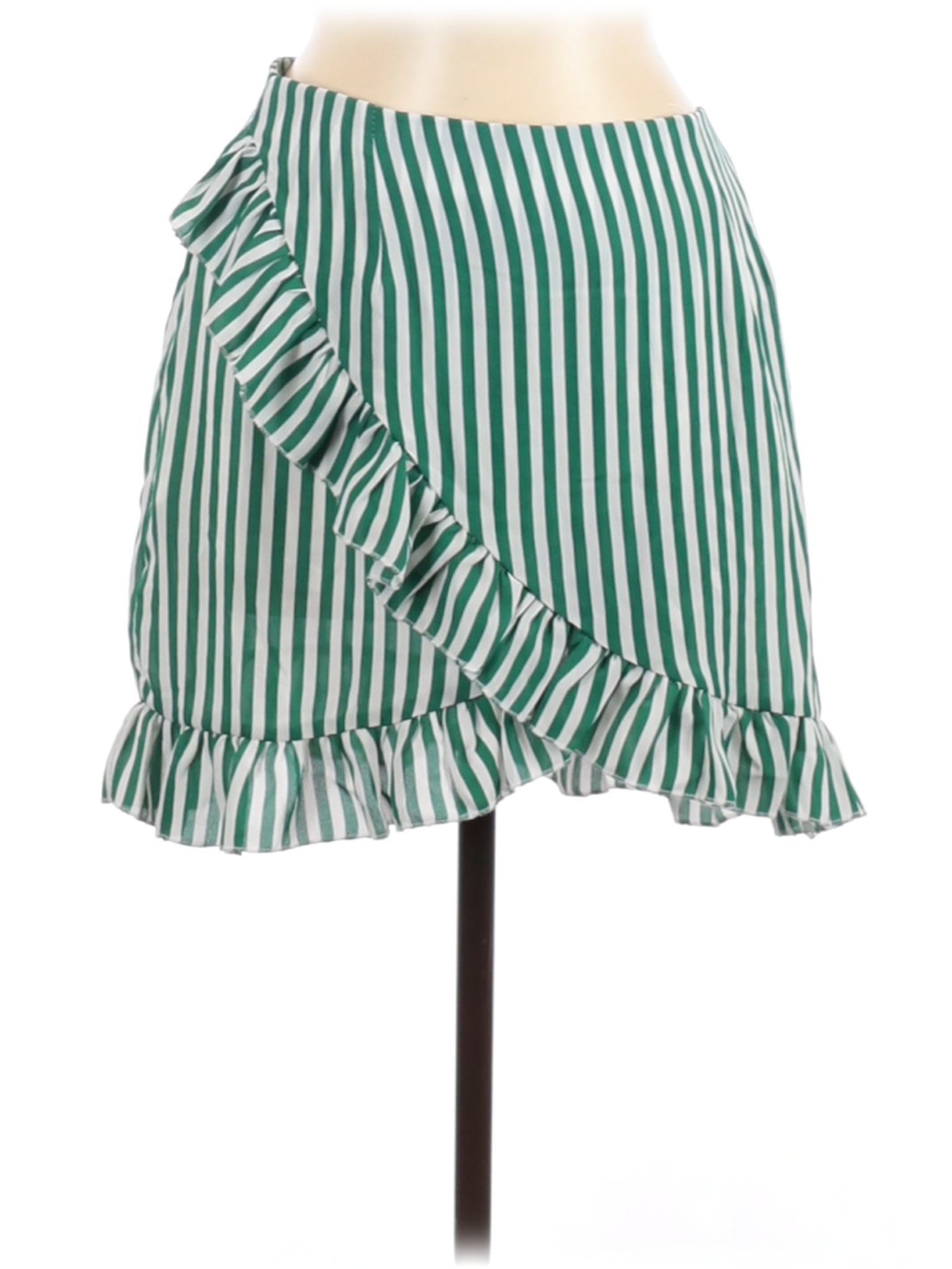 Missguided 100% Polyester Stripes Green Casual Skirt Size 6 - 63% off ...