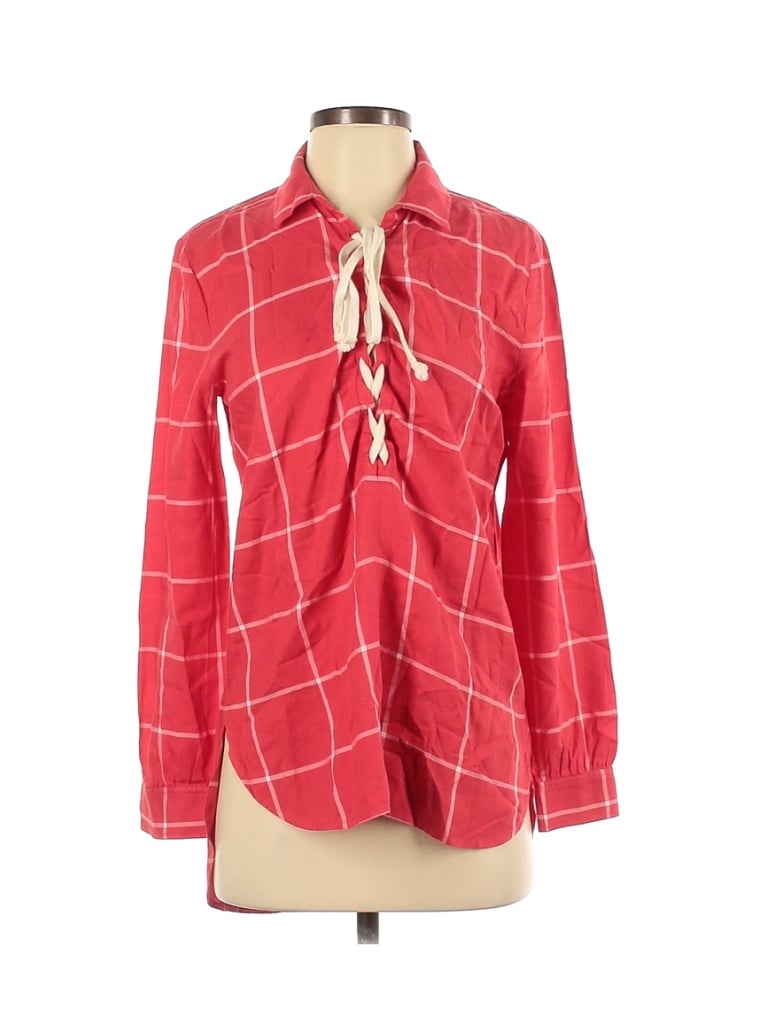 Click to view more detailed imagery on our partner's website Pre-owned Joe's Black Collection Long Sleeve Blouse In Red