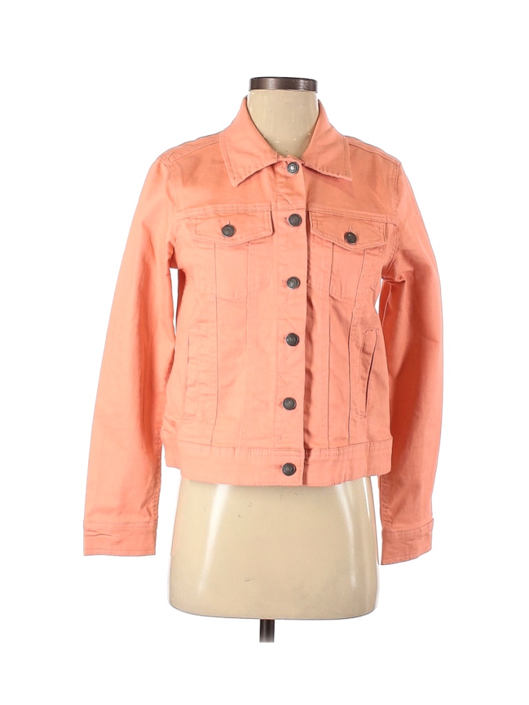 Laura Scott Solid Pink Denim Jacket Size S - 63% off | thredUP