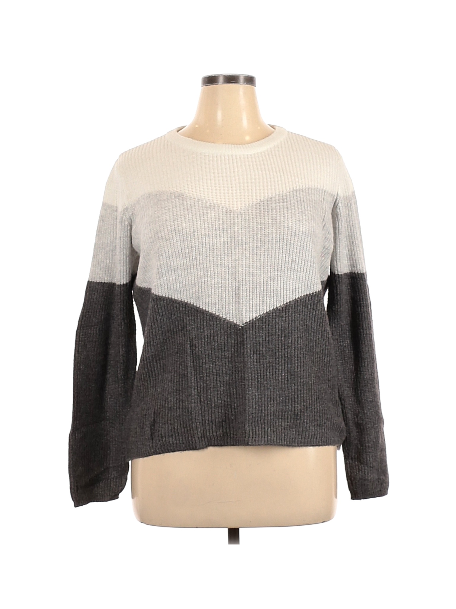Design History Color Block Gray Pullover Sweater Size XL - 80% off ...