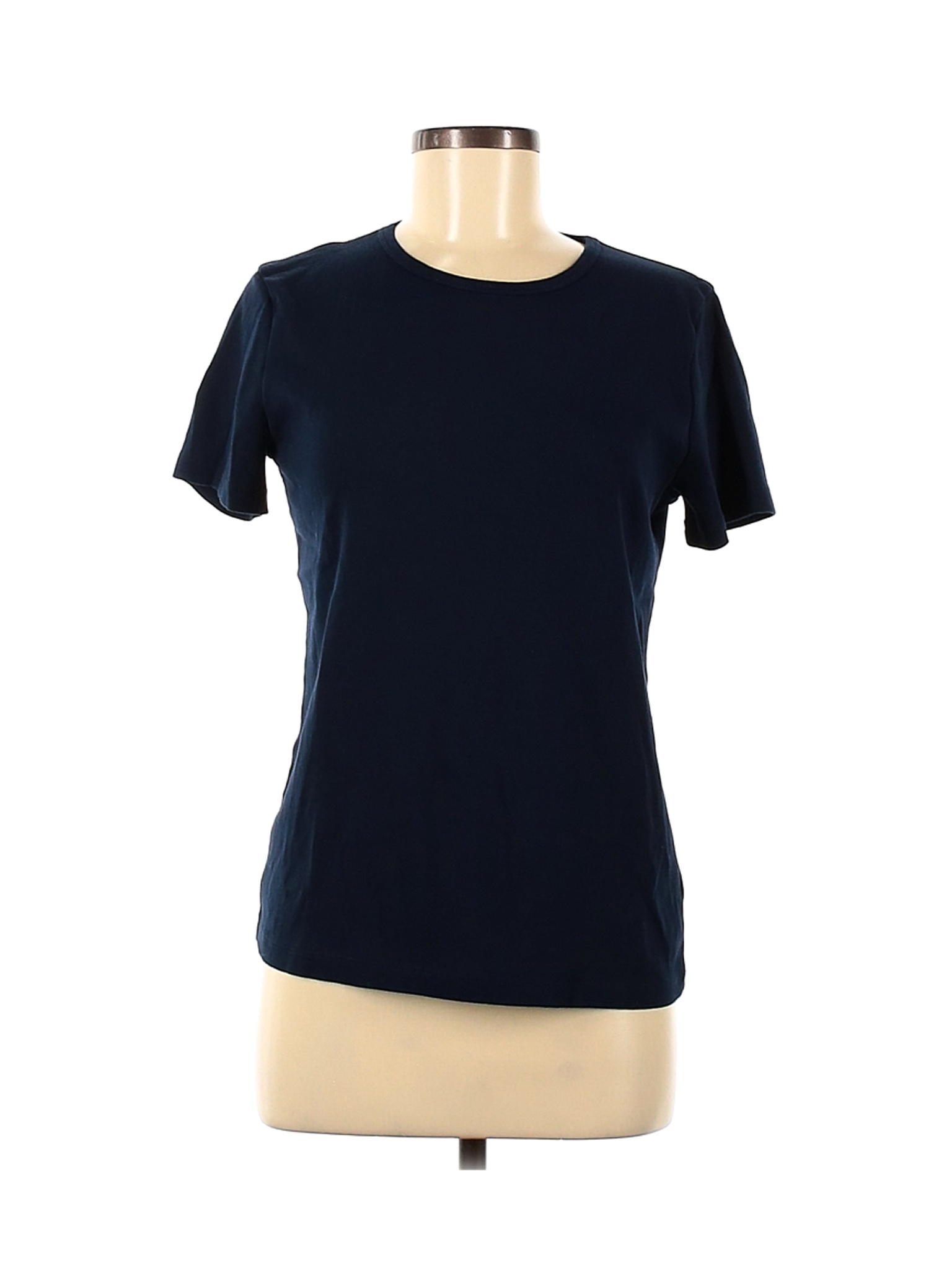 Jones New York Sport 100% Cotton Solid Blue Short Sleeve T-Shirt Size M ...