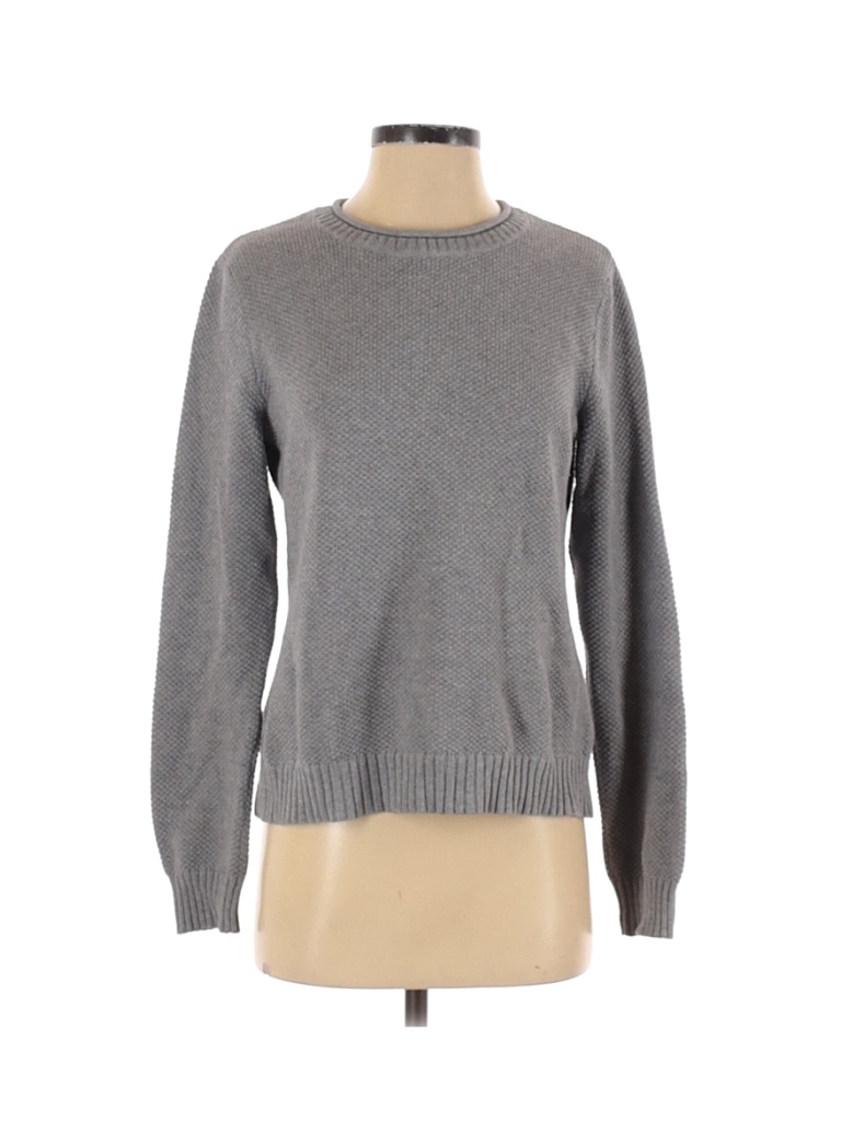 Studio Works 100% Cotton Solid Gray Pullover Sweater Size S - 63% off ...
