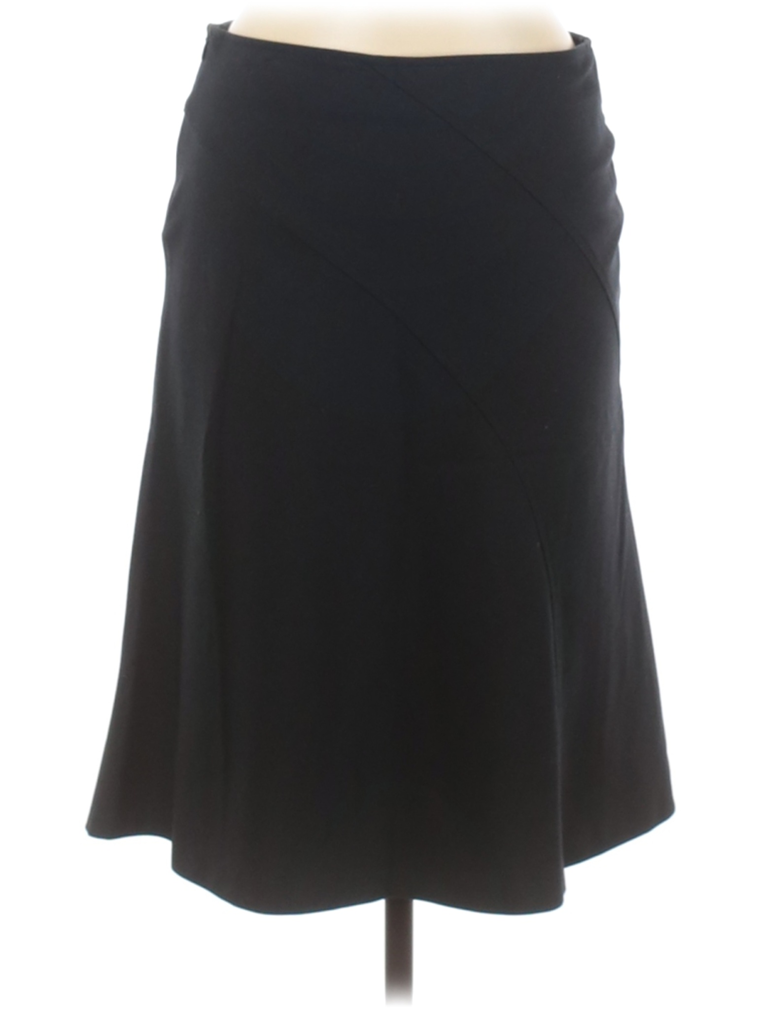 United Colors Of Benetton Solid Black Gray Casual Skirt Size 40 (EU ...