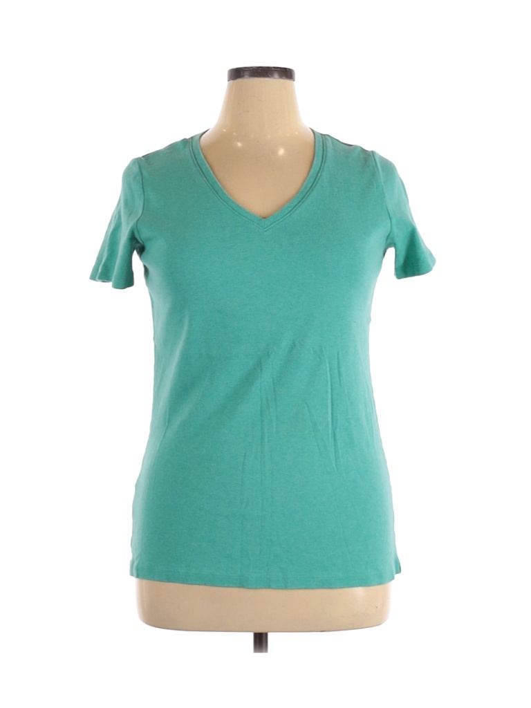 Assorted Brands 100% Cotton Solid Blue Teal Short Sleeve T-Shirt Size ...