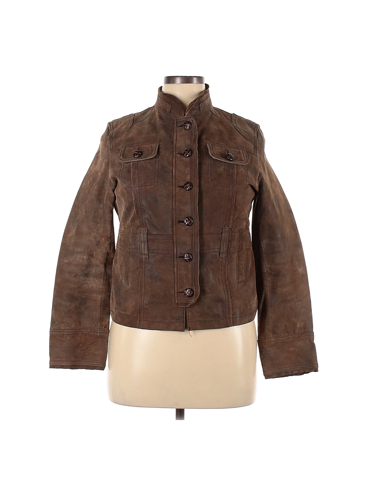 Baxis & Baxis Los Angeles 100 Leather Solid Brown Tan Leather Jacket