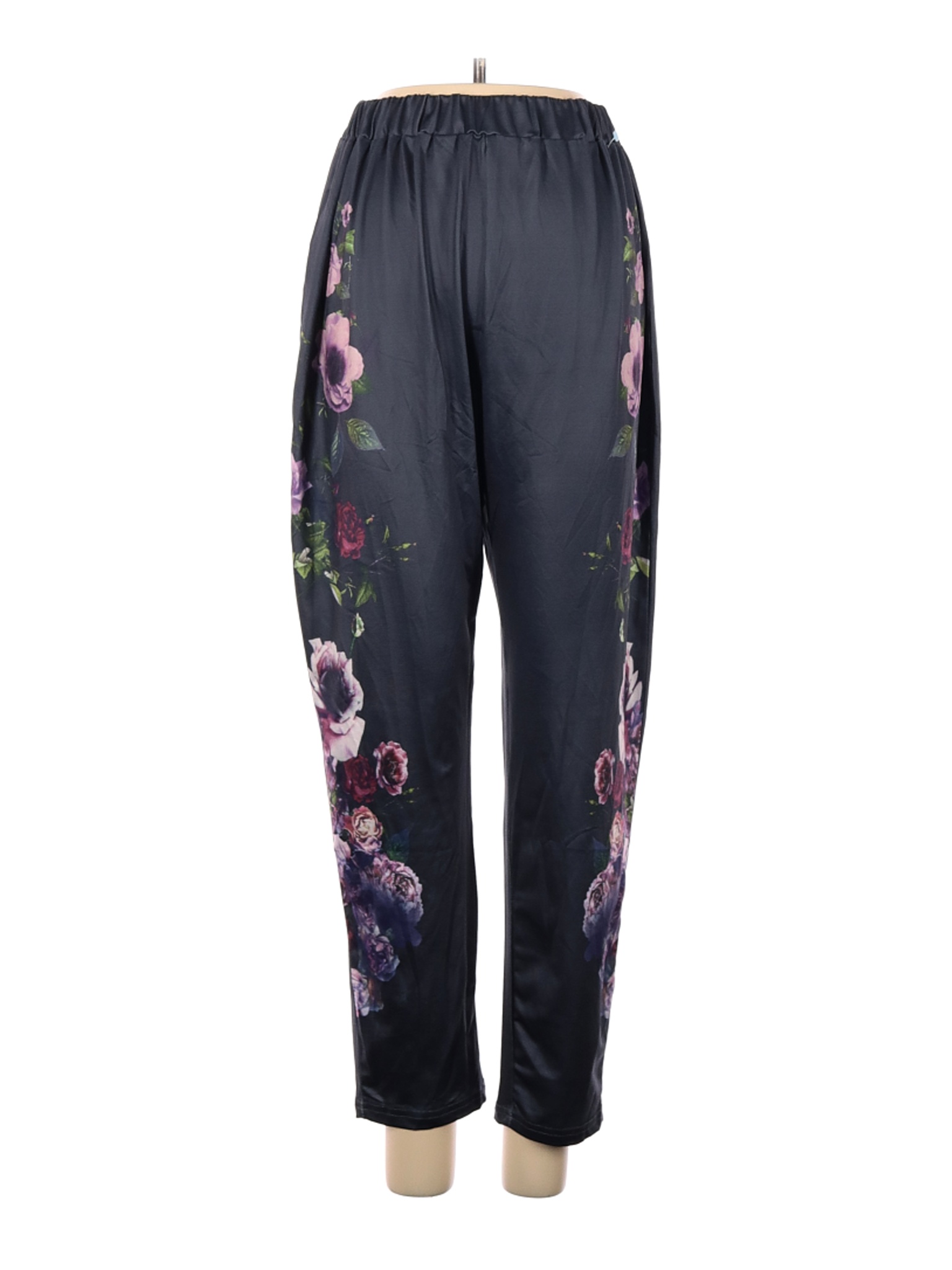 Misslook Floral Blue Casual Pants Size S - 85% off | thredUP