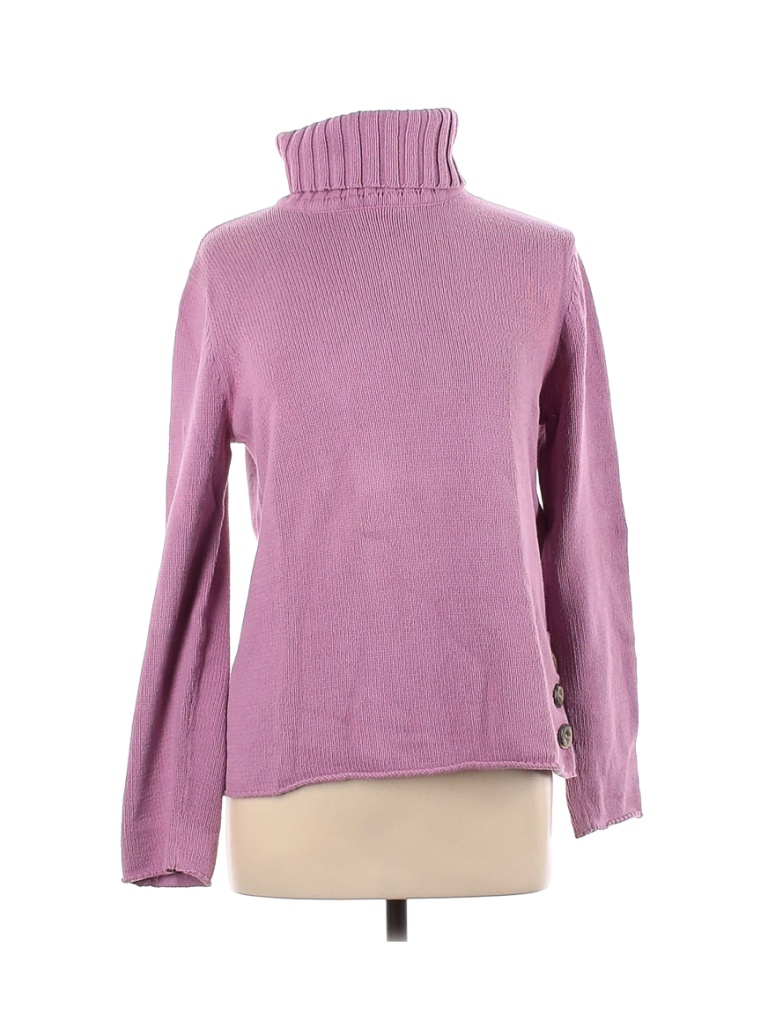 J.Jill Solid Purple Pink Turtleneck Sweater Size L - 81% off | thredUP