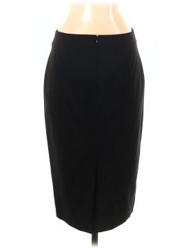Theory Black Stretch Wool Pencil Skirt (view 2)