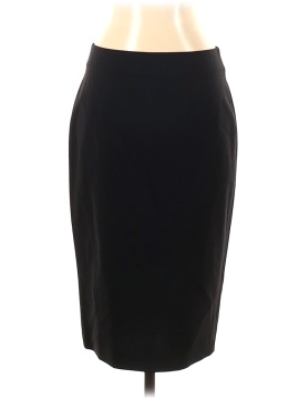 Theory Black Stretch Wool Pencil Skirt (view 1)