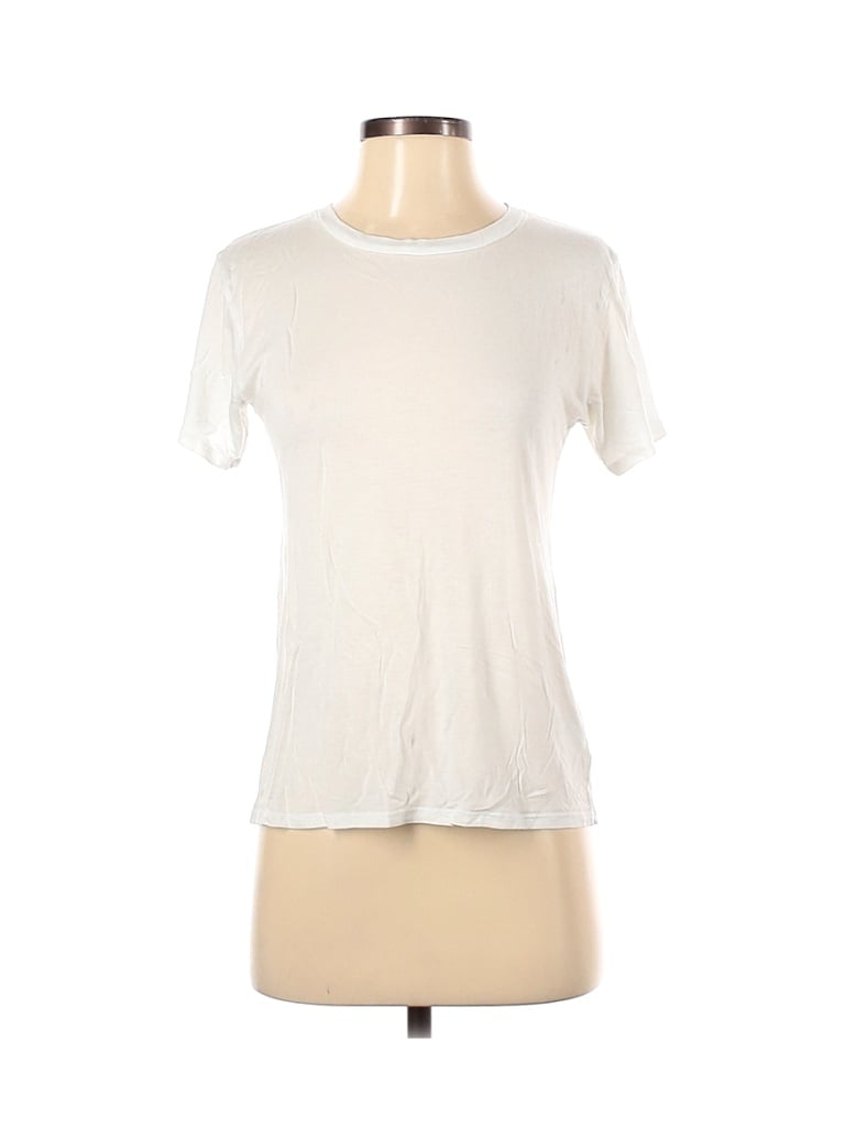Reformation 100% Tencel Lyocell Solid White Short Sleeve T-Shirt Size S ...
