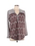 Absolutely Famous 100% Polyester Brown Long Sleeve Top Size L - photo 1