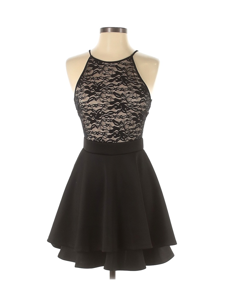 Pre-owned Emerald Sundae Cocktail Dress In Black