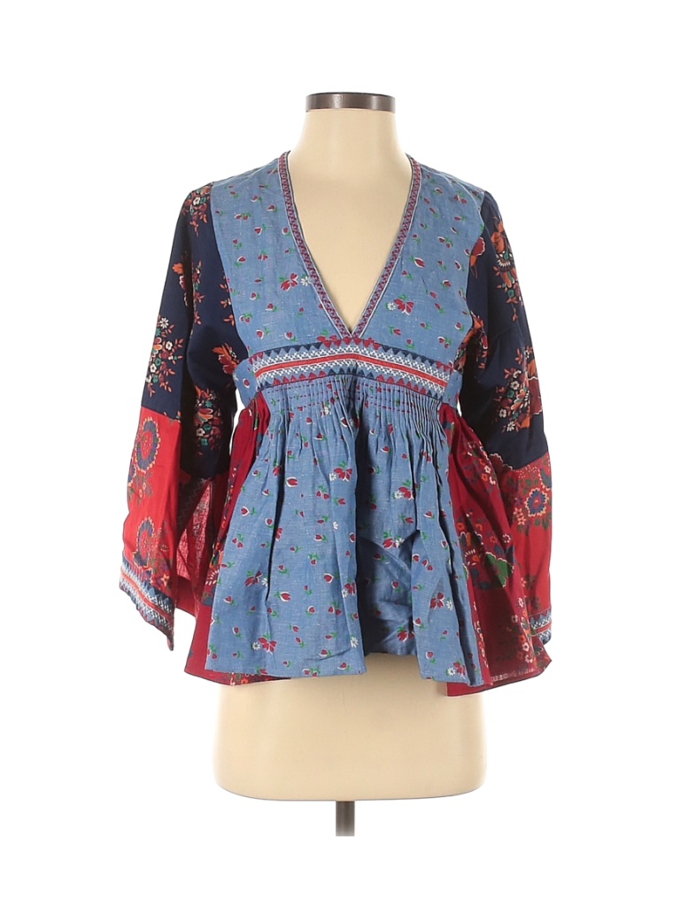 ulla johnson blue blouse