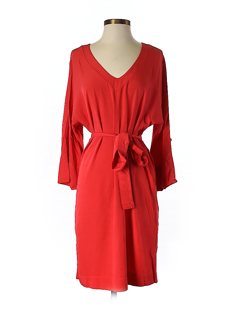 Splendid 100 Rayon Solid Coral Casual Dress Size M 77 Off Thredup