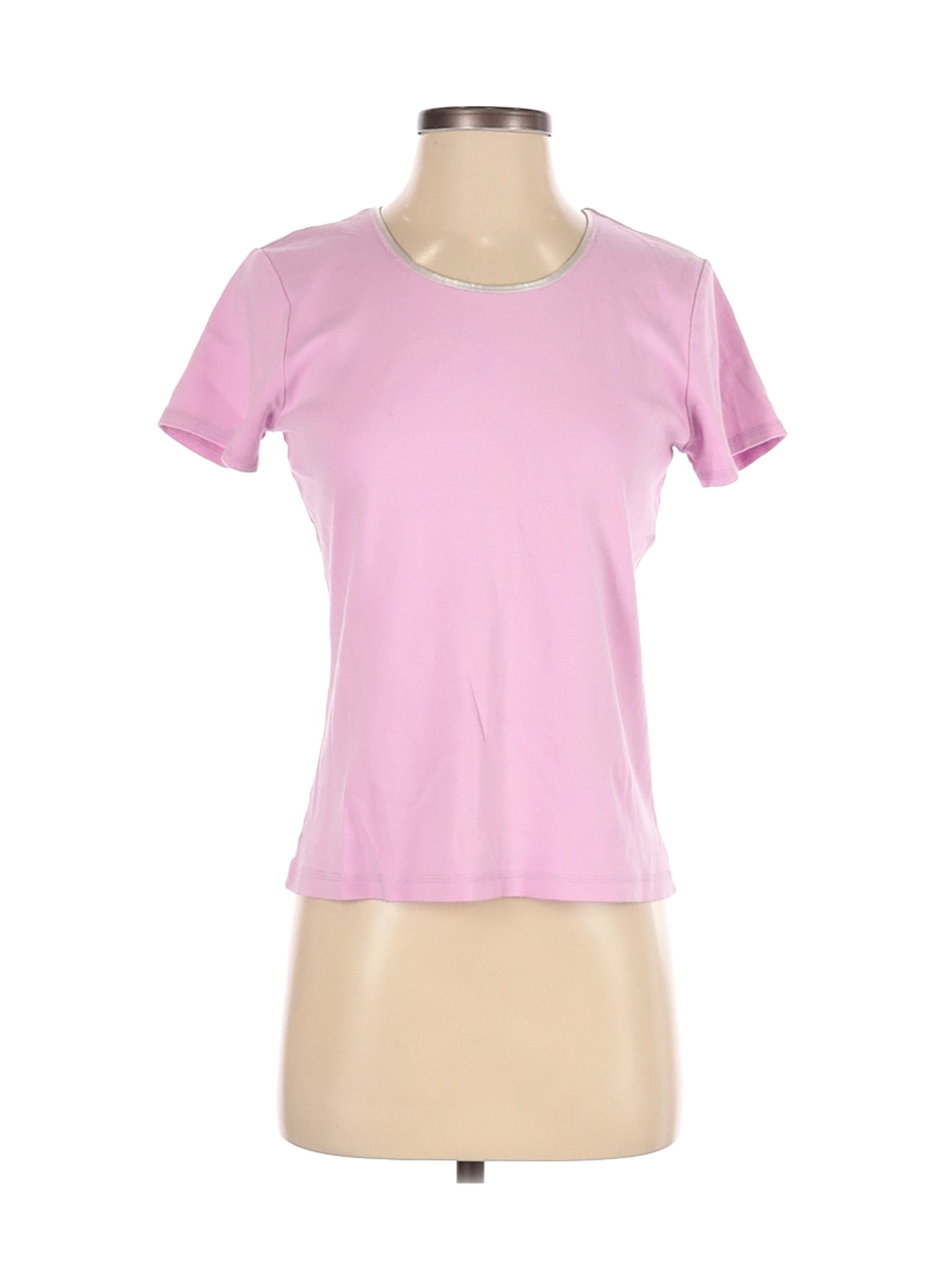 Sigrid Olsen 100% Cotton Solid Pink Short Sleeve T-Shirt Size S - 91% ...