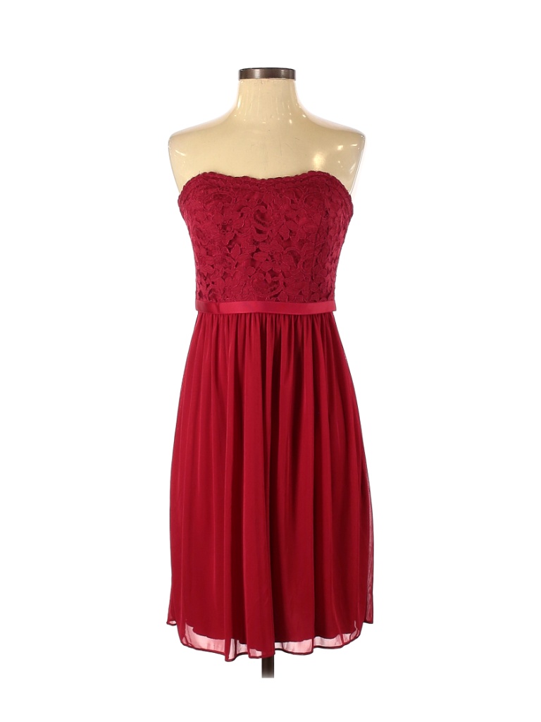 David's Bridal Solid Red Cocktail Dress Size 6 82 off thredUP