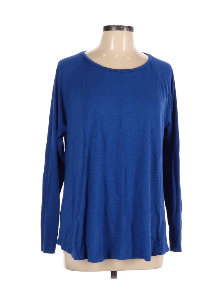 Lilla P Solid Blue Long Sleeve T-Shirt Size XL - 78% off | thredUP