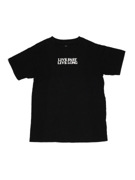 Uniqlo Solid Black Short Sleeve T-Shirt Size 140 (CM) - 60% off