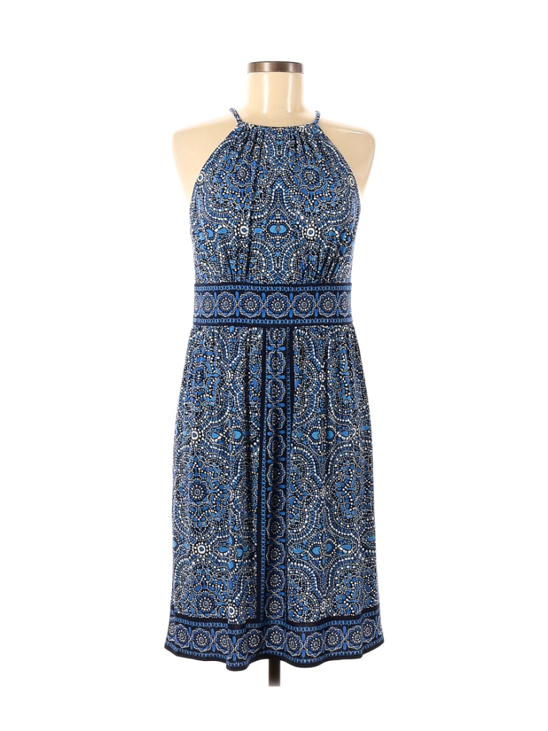 London Times Paisley Blue Casual Dress Size 8 - 72% off | thredUP